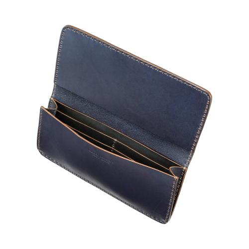 これ以上の値下不可！３L【新品】18万円 最高級牛革カウハイド美ブルーイタリアン HAAKI LEATHER Ai（藍） Long Wallet | HLW305A | 株式会社木和田正昭